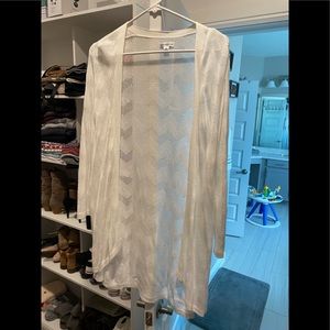 Croft & Barrow Cardigan, White, Sheer